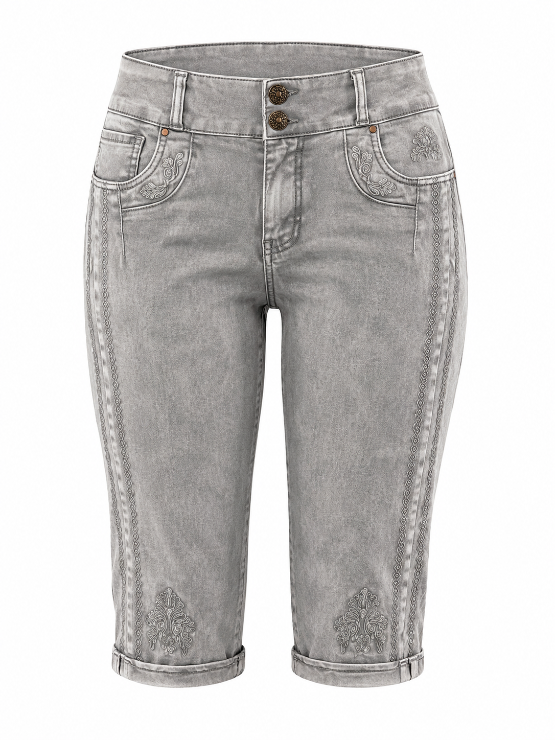 Hangowear hímzett szürke farmer bermuda L