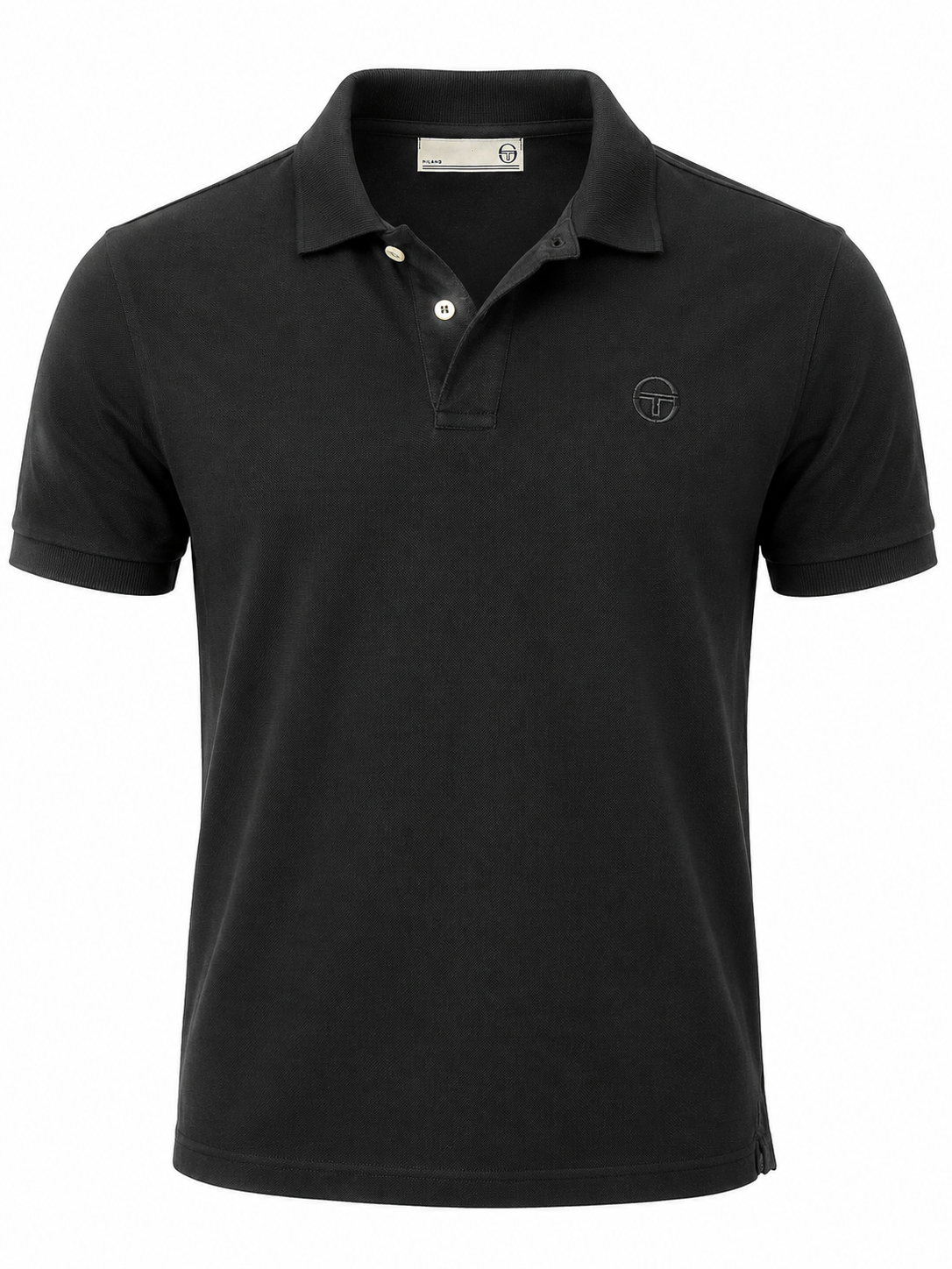 Sergio Tacchini fekete galléros póló M