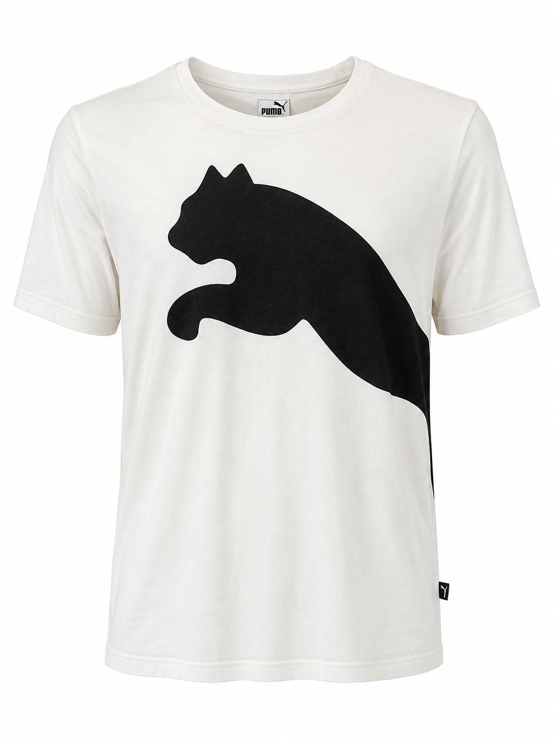 Puma fehér-fekete logómintás póló L