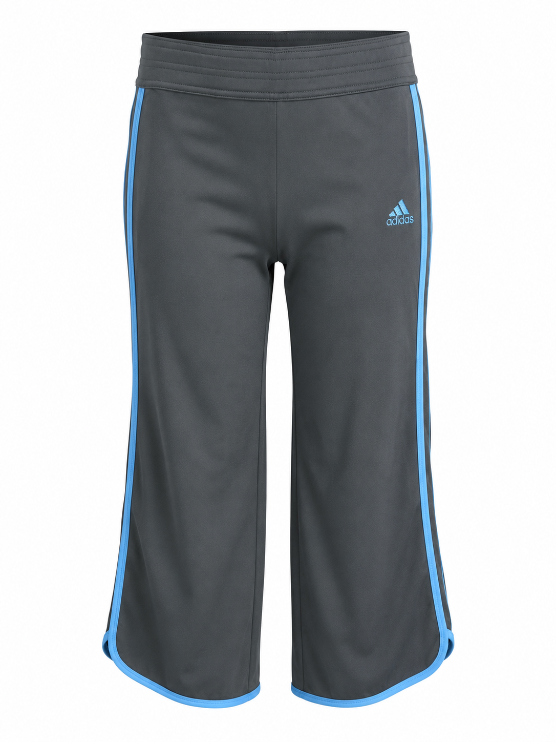 Adidas sötétszürke sport leggings kék szegéllyel