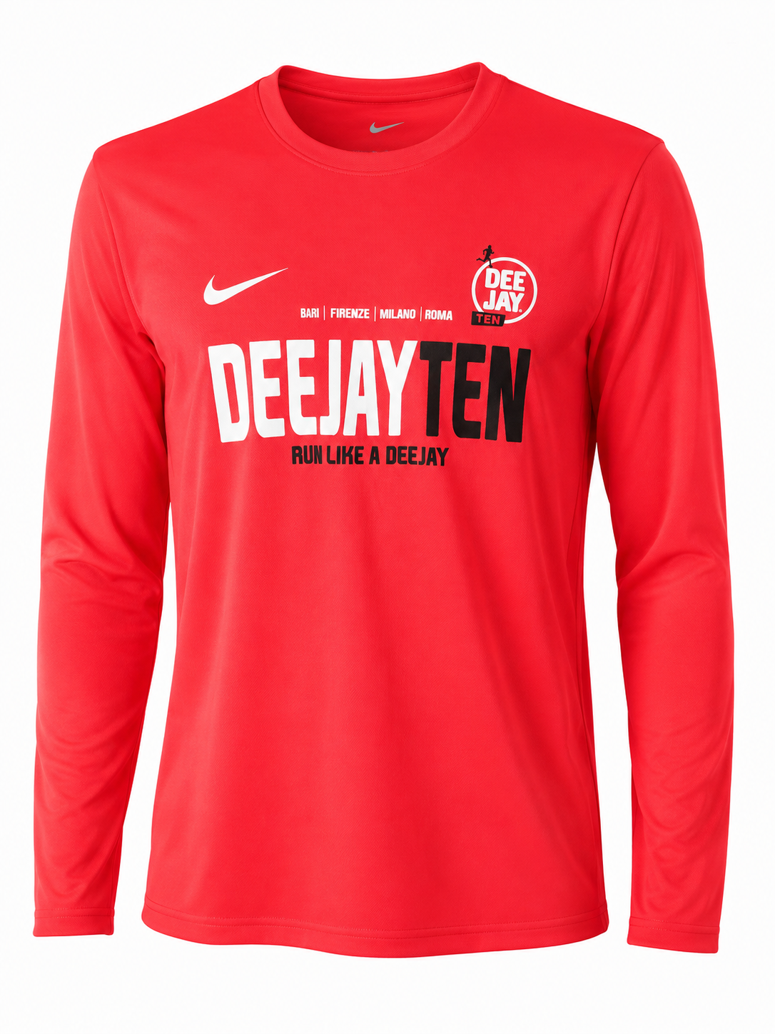 Nike Dri-FIT piros hosszú ujjú sportfelső M