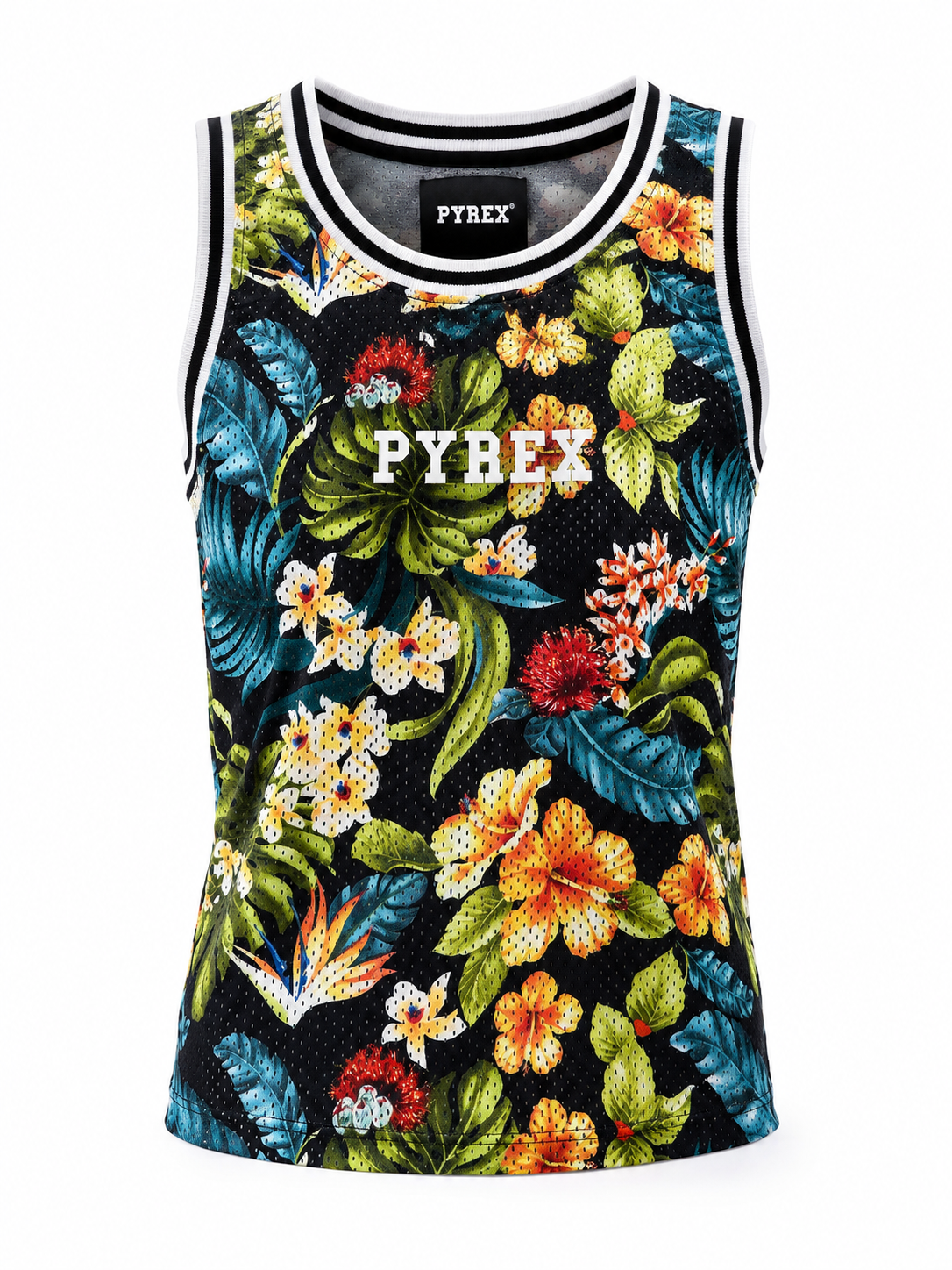 Pyrex virágmintás ujjatlan top S