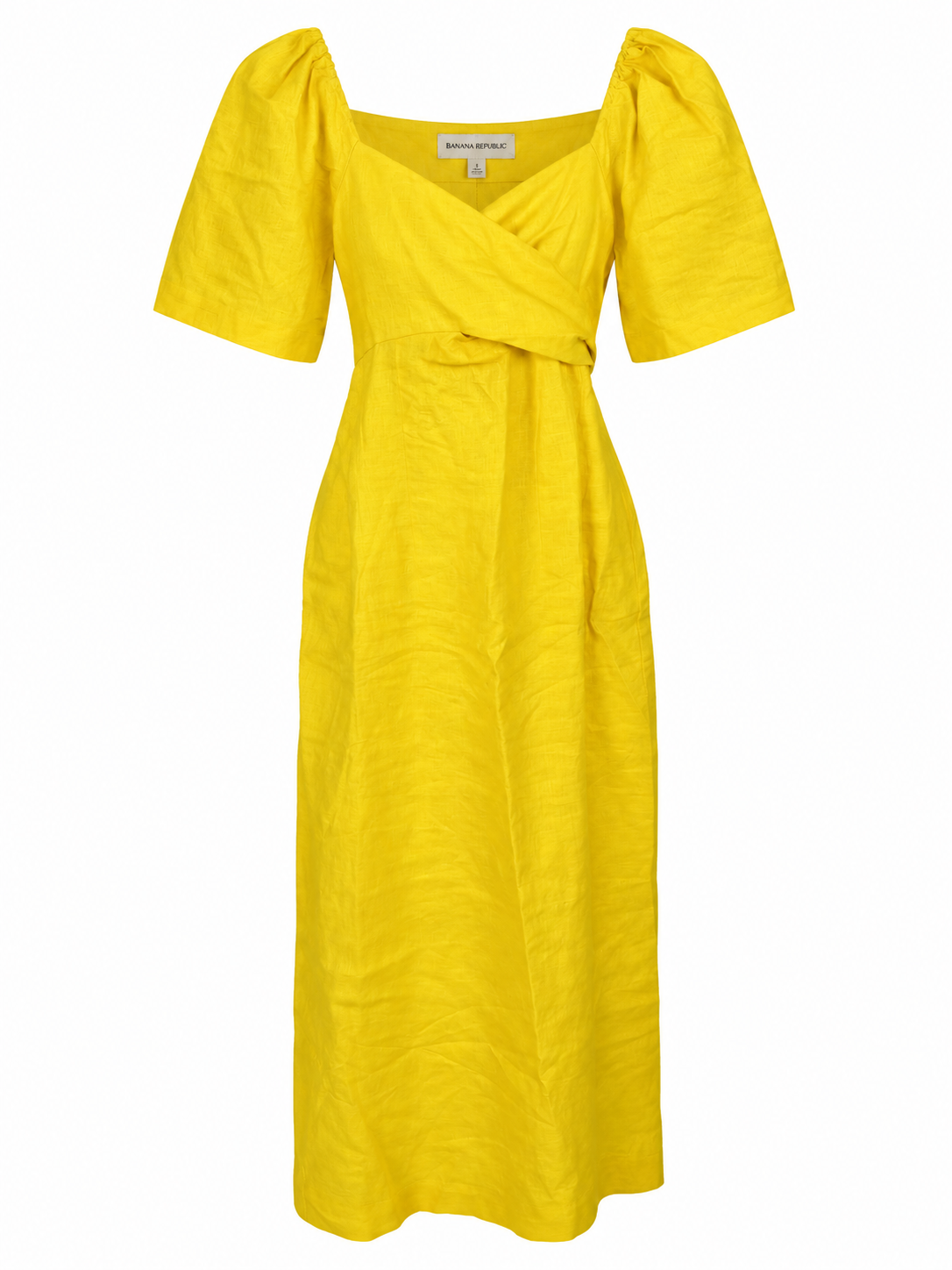 Banana Republic sárga 100% len maxi ruha