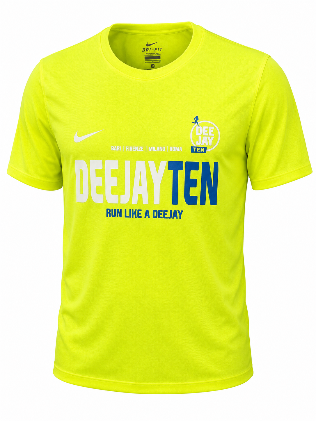 Nike Dri-FIT neon sárga futópóló L