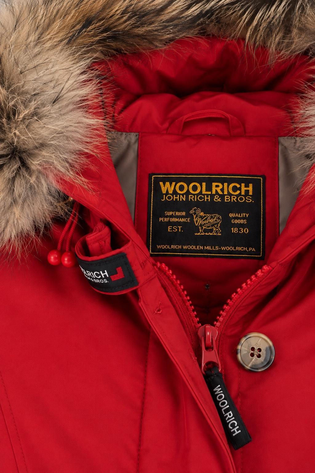 Woolrich Artic Parka piros télikabát szőrmés kapucnival