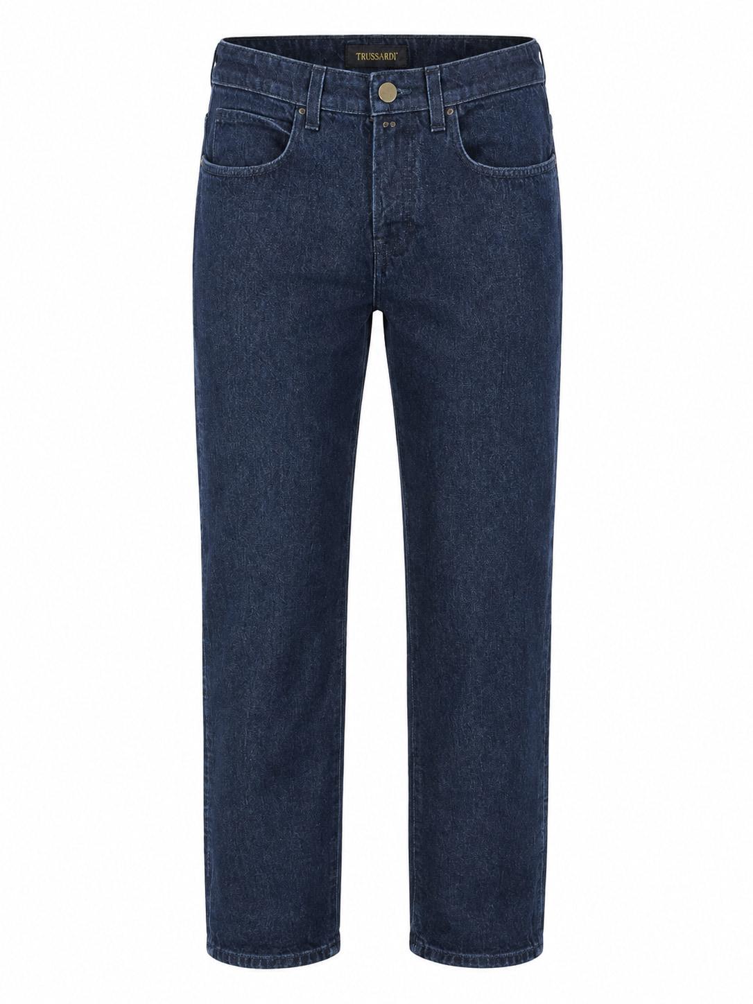 Trussardi sötétkék egyenes szárú farmer M