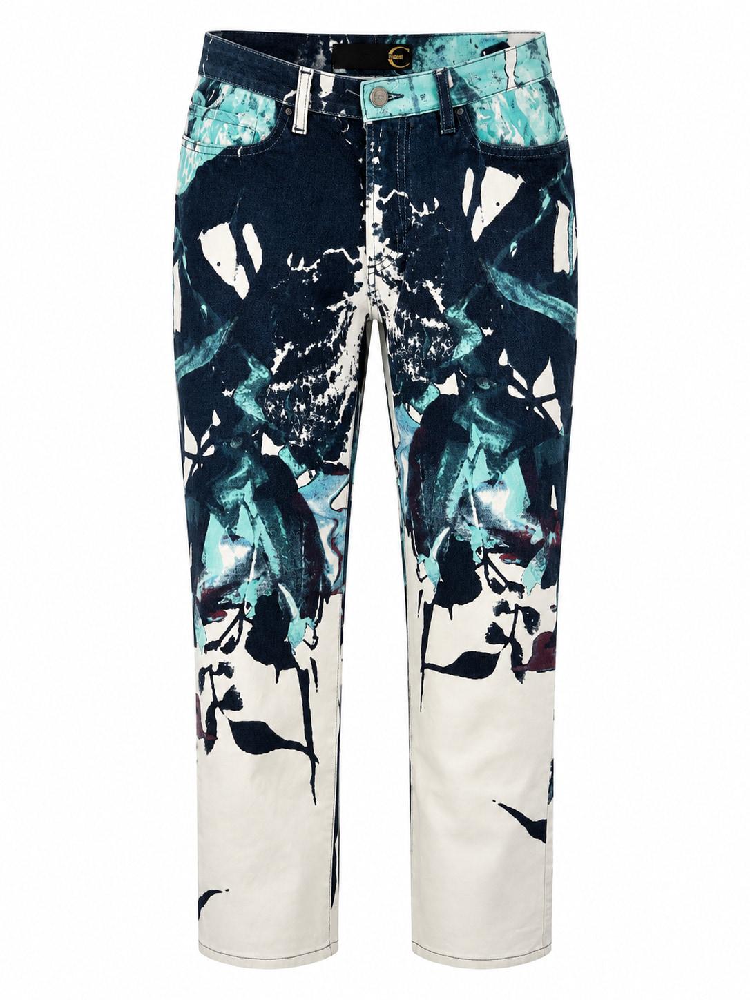 Just Cavalli egyenes szárú mintás farmer S